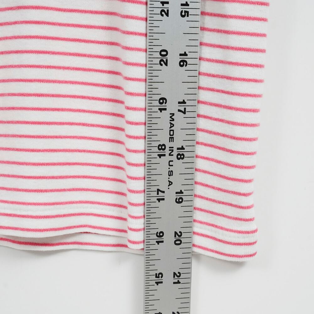 Polo Ralph Lauren Women's XS Pink White Striped T-Shirt Tee Pony Logo - Picture 4 of 7